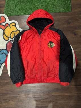 Vintage 90s Chicago Blackhawks Jacket very good...